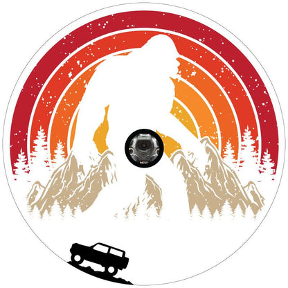 Vintage Retro Sasquatch & Bronco Spare Tire Cover - Speedlogix