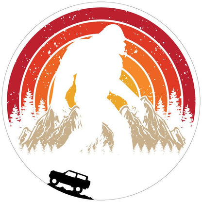 Vintage Retro Sasquatch & Bronco Spare Tire Cover - Speedlogix