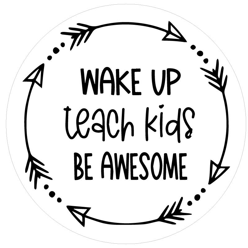Wake Up Teach Kids Be Awesome Bronco Spare Tire Cover - Speedlogix