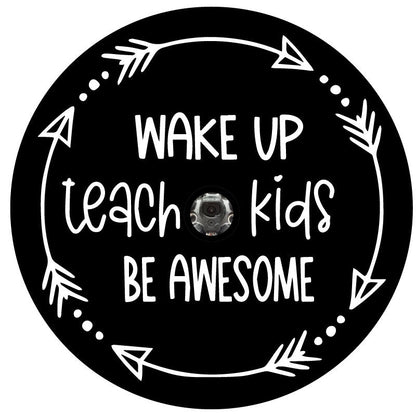 Wake Up Teach Kids Be Awesome Bronco Spare Tire Cover - Speedlogix