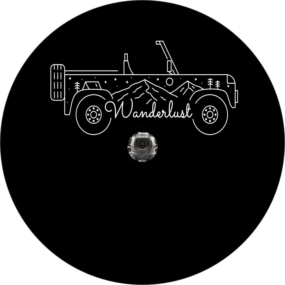 Wanderlust SUV in the Mountains Bronco Spare Tire Cover - Speedlogix
