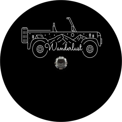Wanderlust SUV in the Mountains Bronco Spare Tire Cover - Speedlogix