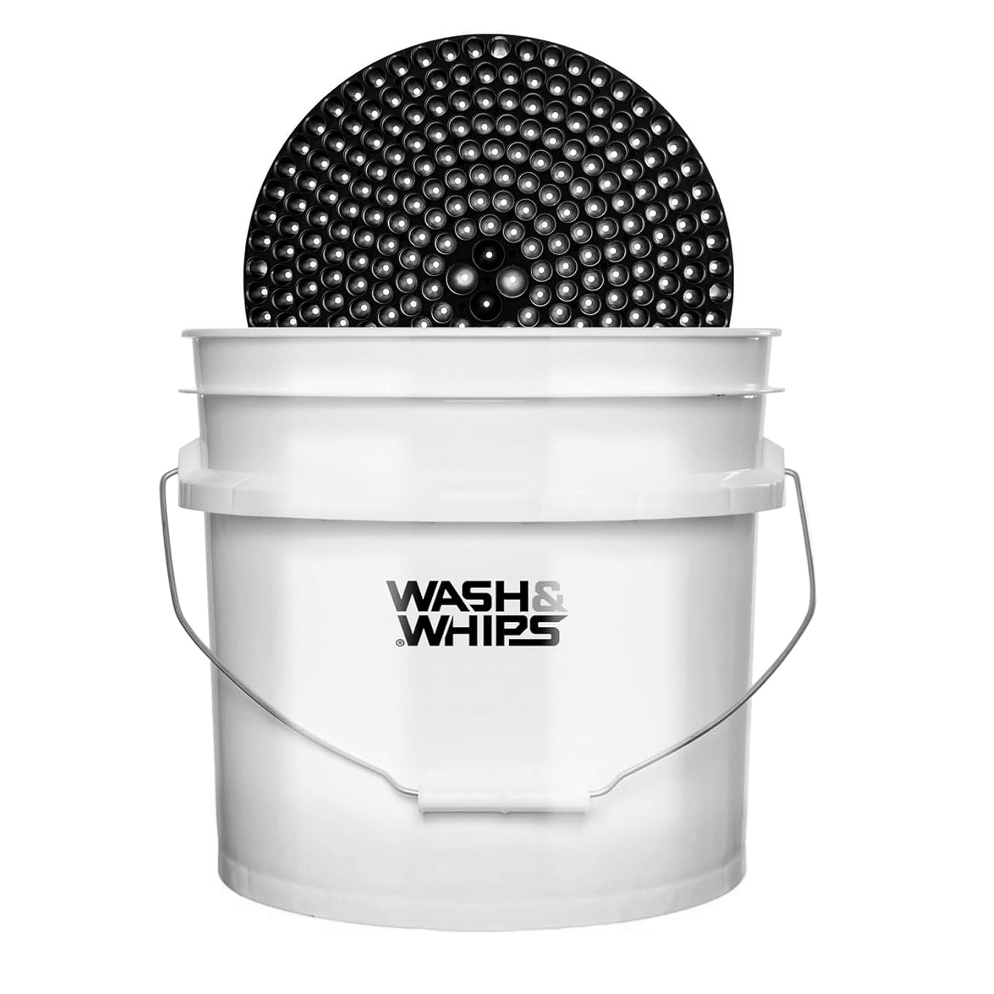 WASH&WHIPS Chenille Premium Scratch - Free Microfiber Lint - Free Blue Wash Mitt 8" x 10"in & Black Pitstop Particle Interceptor - Speedlogix