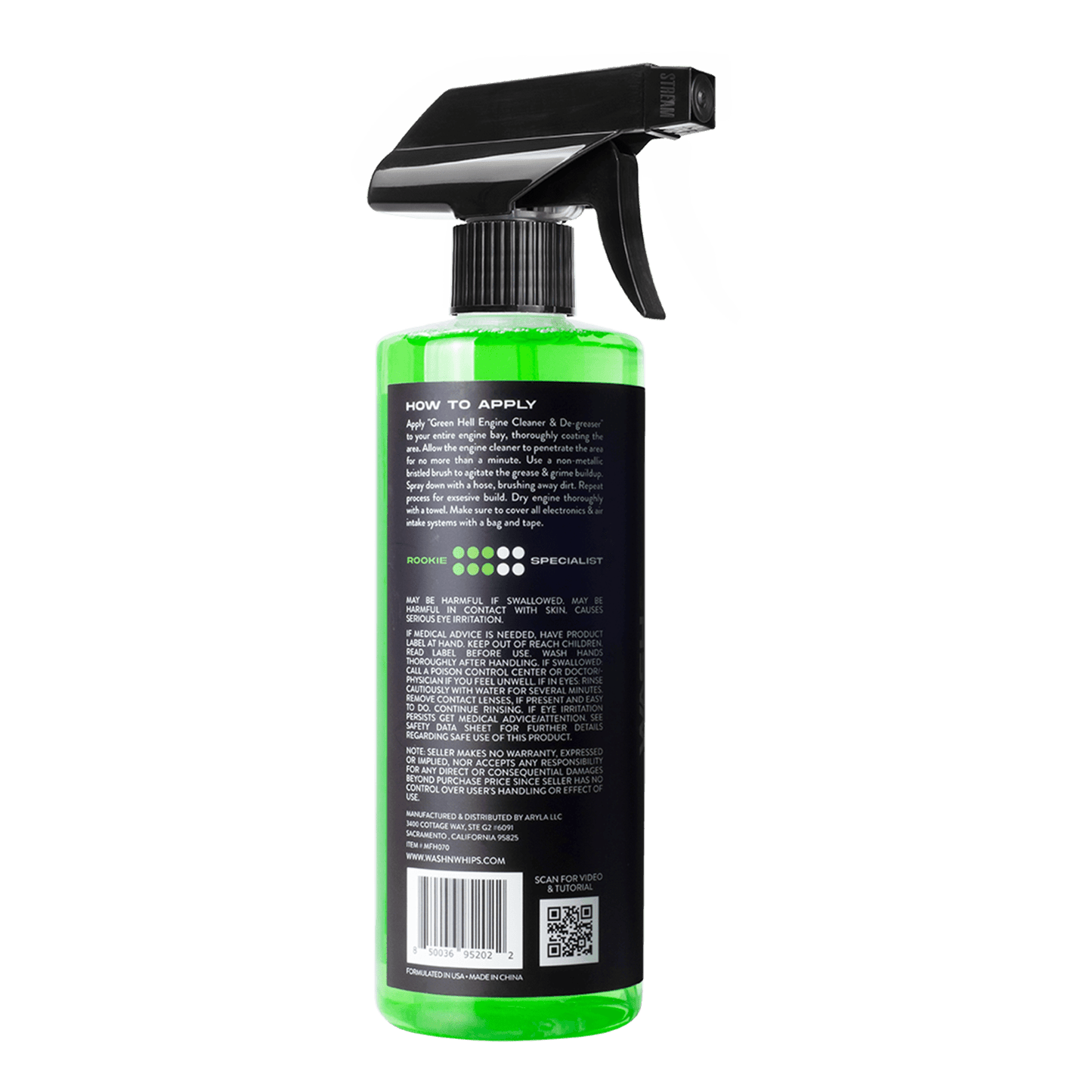 WASH&WHIPS Green Hell Engine Cleaner & Degreaser - Speedlogix