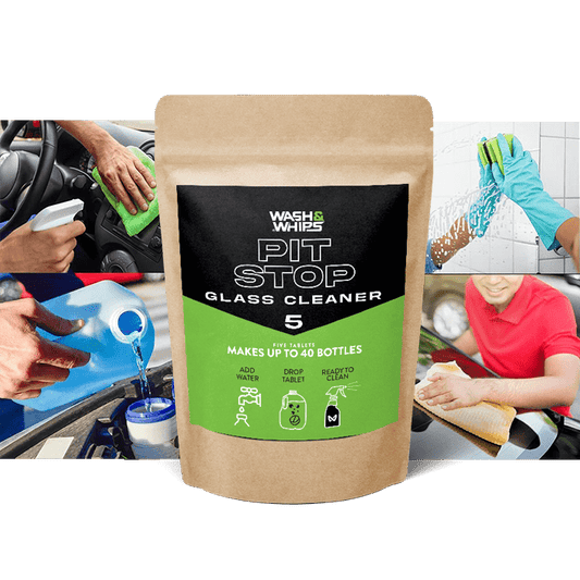 WASH&WHIPS Pit Stop Glass Cleaner / All Surface Cleaner Refill Tablets (Makes 5 Gallons) - Speedlogix