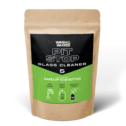 WASH&WHIPS Pit Stop Glass Cleaner / All Surface Cleaner Refill Tablets (Makes 5 Gallons) - Speedlogix