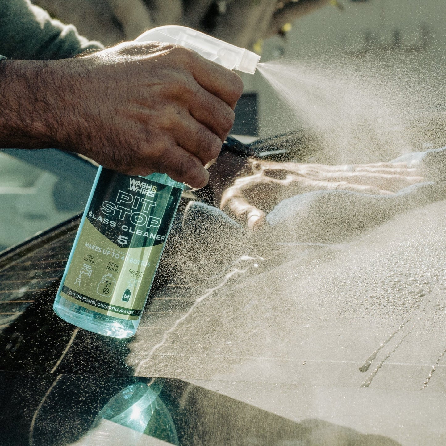 WASH&WHIPS Pit Stop Glass Cleaner / All Surface Cleaner Refill Tablets (Makes 5 Gallons) - Speedlogix