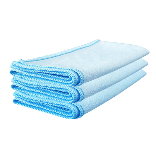 WASH&WHIPS Wipe Once Microfiber Glass Cleaning Cloth Pro - 3 Pack - Speedlogix