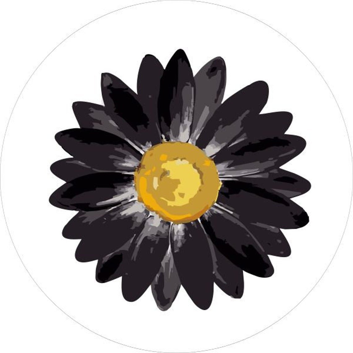 Watercolor Daisy Flower Spare Tire Cover - Speedlogix
