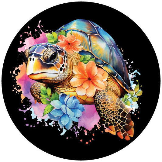 Watercolor Sea Turtle Bronco Spare Tire Cover - Speedlogix