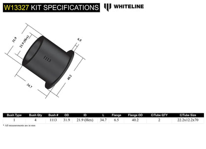 Whiteline Bumpsteer Correction Kit 2005 - 2023 Challenger/Charger - Speedlogix