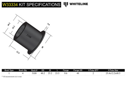 Whiteline Rear Shock Lower Bushing 2005 - 2023 Challenger/Charger - Speedlogix