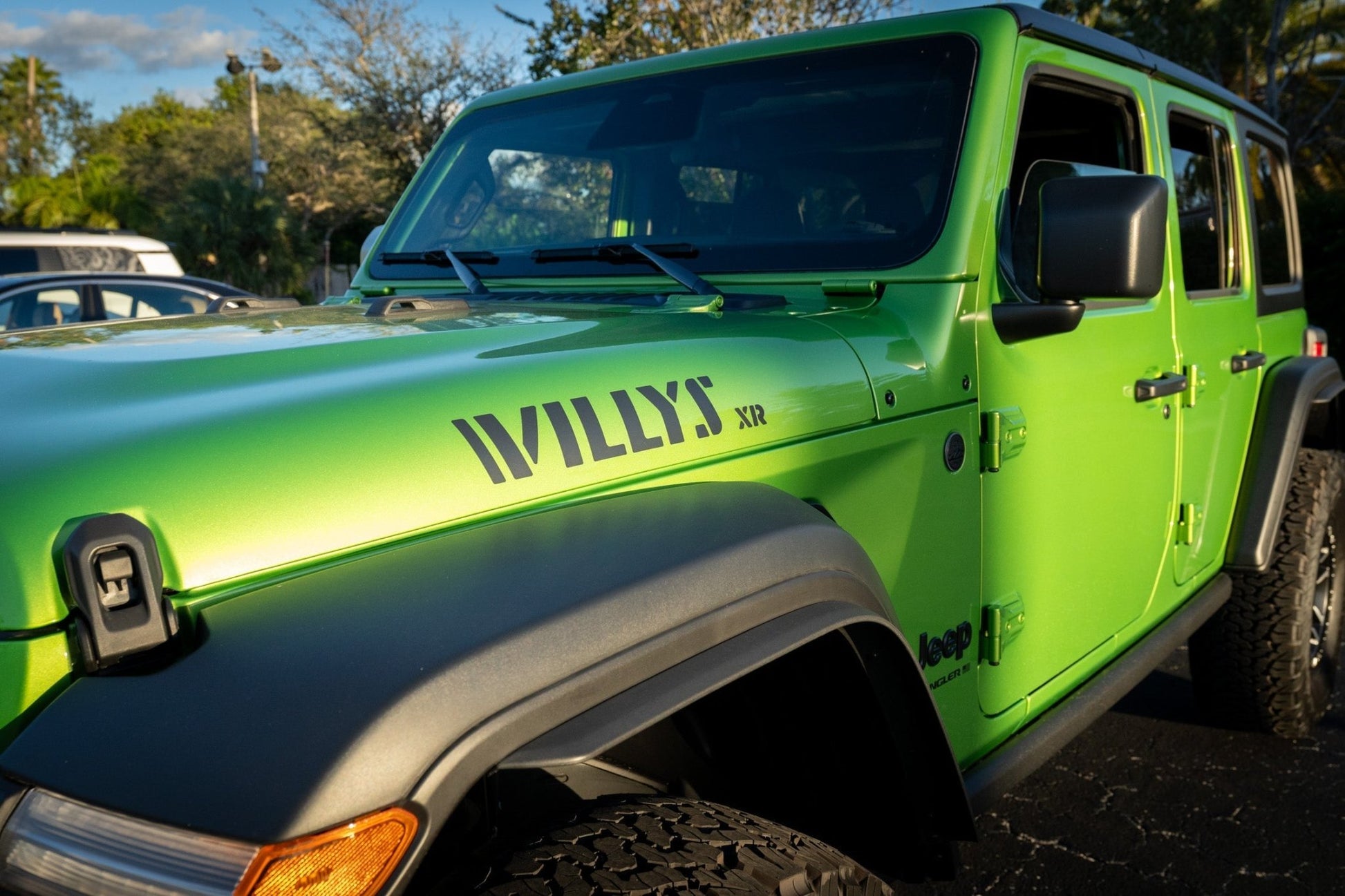 XR Stencil Style Hood Decals - 2022+ Wrangler Willys Xtreme Recon - Speedlogix