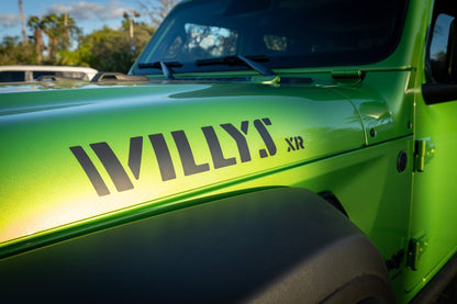 XR Stencil Style Hood Decals - 2022+ Wrangler Willys Xtreme Recon - Speedlogix