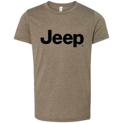 Youth - Jeep Text - Triblend Military Green - Speedlogix