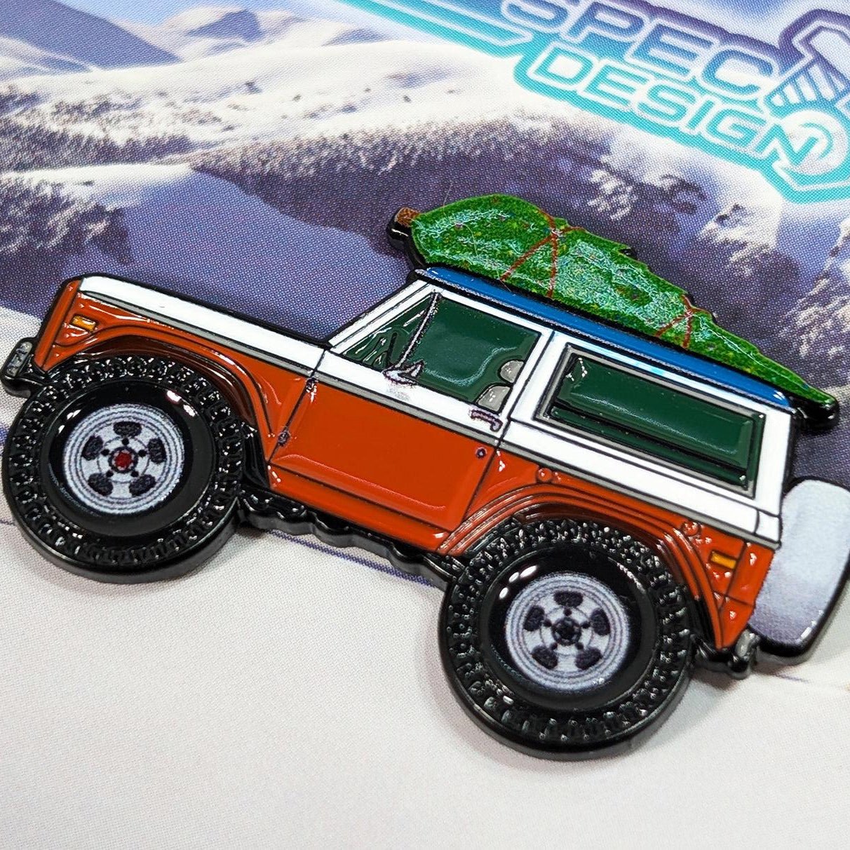 ZSPEC Collector Lapel / Hat Pin - Bronco 4WD Holiday Edition - Speedlogix