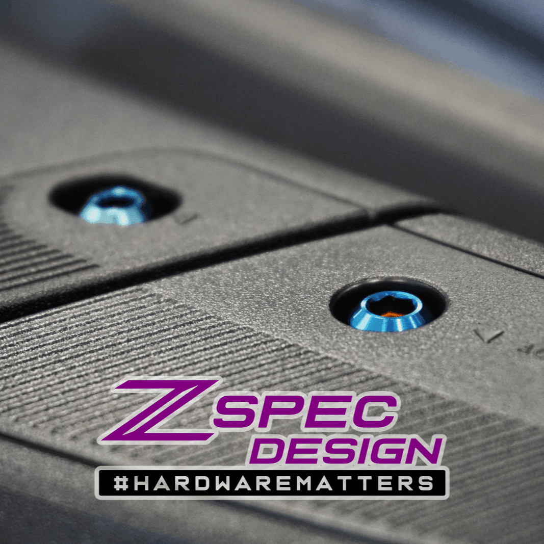 ZSPEC Interior Dress Up Bolts® Fastener Kit for 21+ Ford Bronco 2.7L, Titanium & Billet - Speedlogix