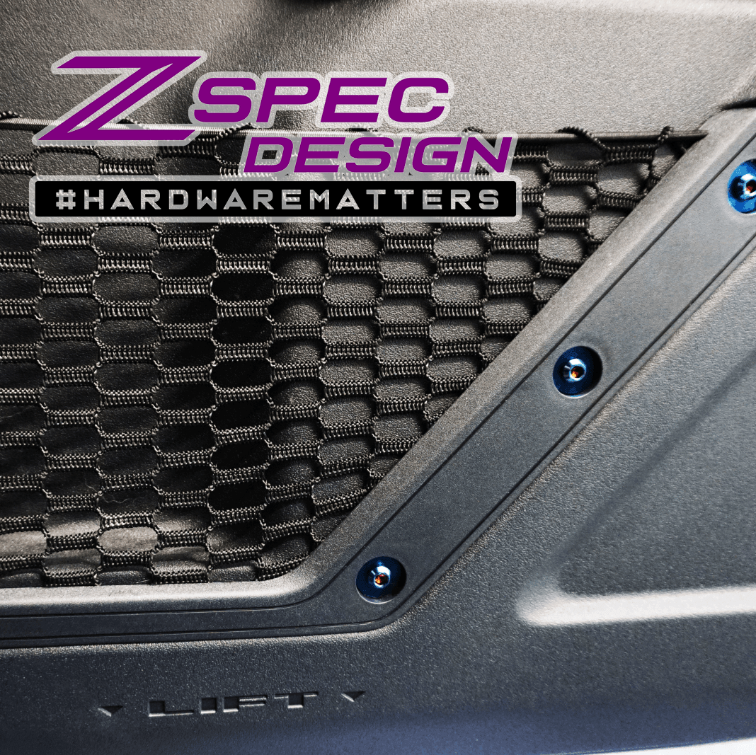 ZSPEC Interior Dress Up Bolts® Fastener Kit for 21+ Ford Bronco 2.7L, Titanium & Billet - Speedlogix