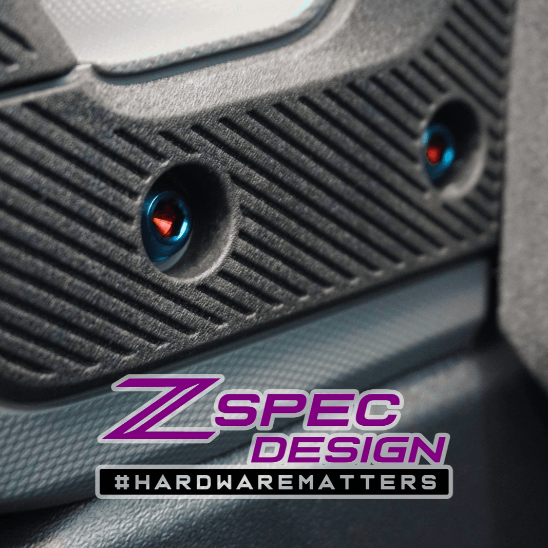 ZSPEC Interior Dress Up Bolts® Fastener Kit for 21+ Ford Bronco 2.7L, Titanium & Billet - Speedlogix
