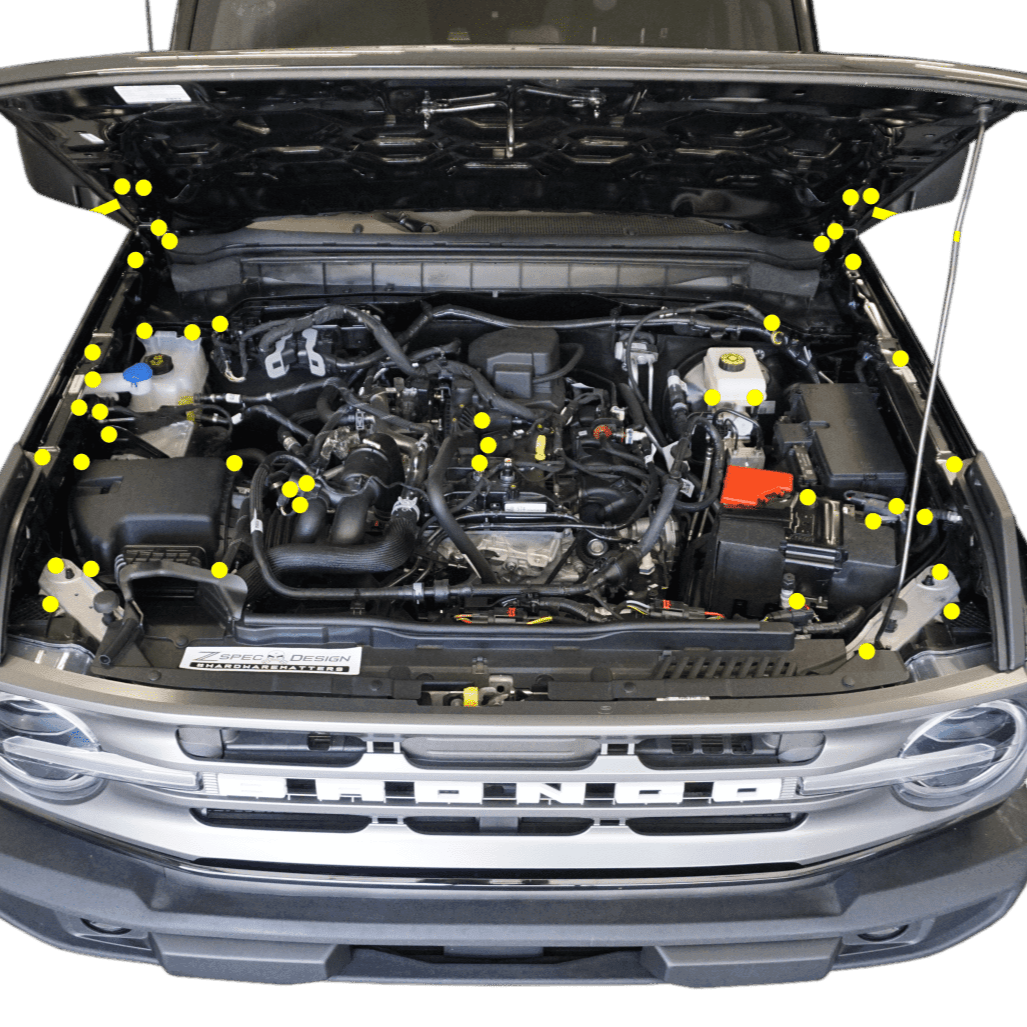 ZSPEC "Stage 3" Dress Up Bolts® Fastener Kit for '21+ Ford Bronco 2.7L, Stainless - Billet - Speedlogix