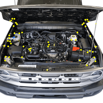 ZSPEC "Stage 3" Dress Up Bolts® Fastener Kit for '21+ Ford Bronco 2.7L, Stainless - Billet - Speedlogix