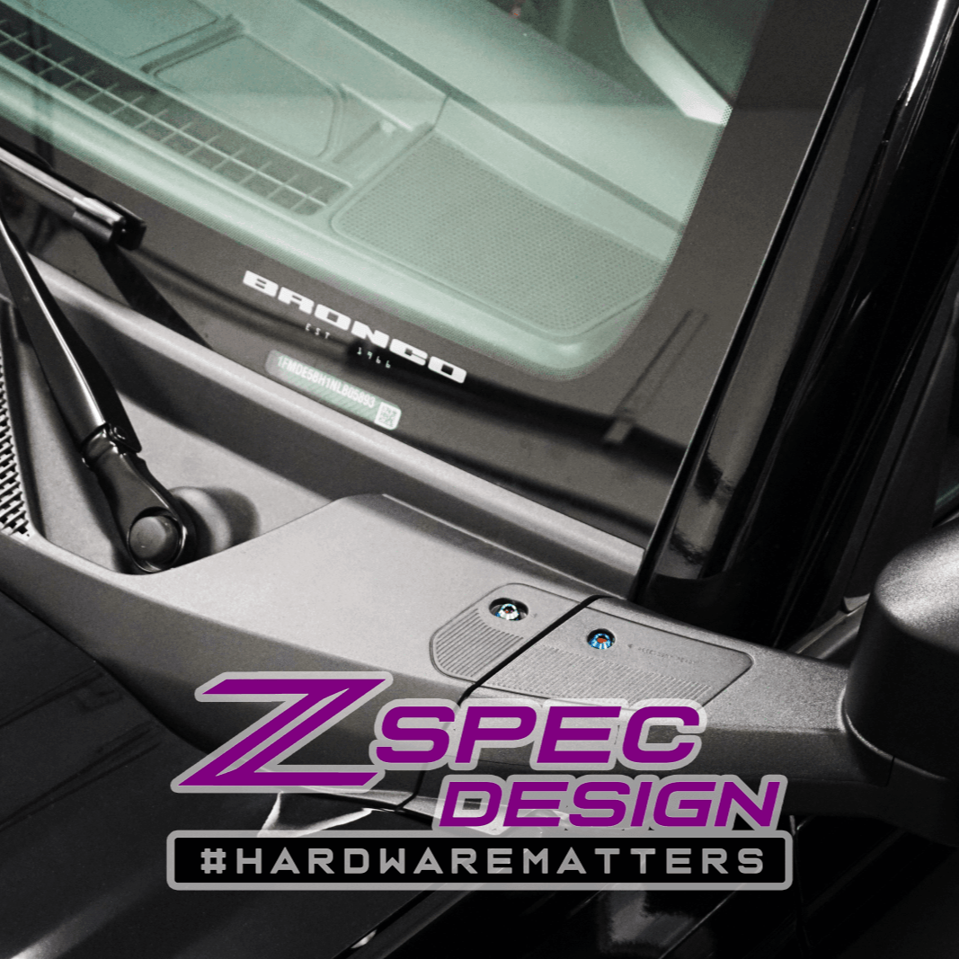 ZSPEC "Stage 3" Dress Up Bolts® Fastener Kit for 21+ Ford Bronco 2.7L, Titanium & Billet - Speedlogix