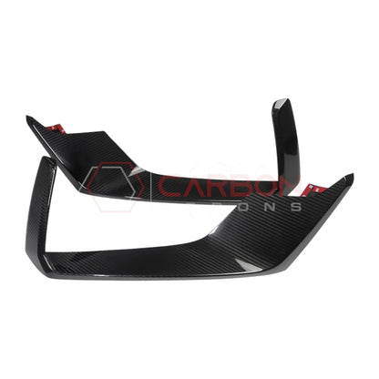Real Carbon Fiber Lower Fog Light Trim Covers for 2024+ Ford Mustang Dark Horse