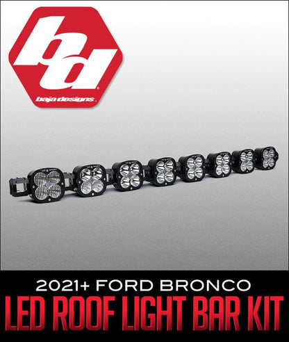 Baja Designs Roof Light Bar Kit 8 XL Linkable w/ Upfitter 2021 - 2022 Bronco - Speedlogix