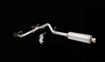 Gibson Elite Dual Split Exhaust (Black) 2021 - 2023 Bronco 4 - Door - Speedlogix