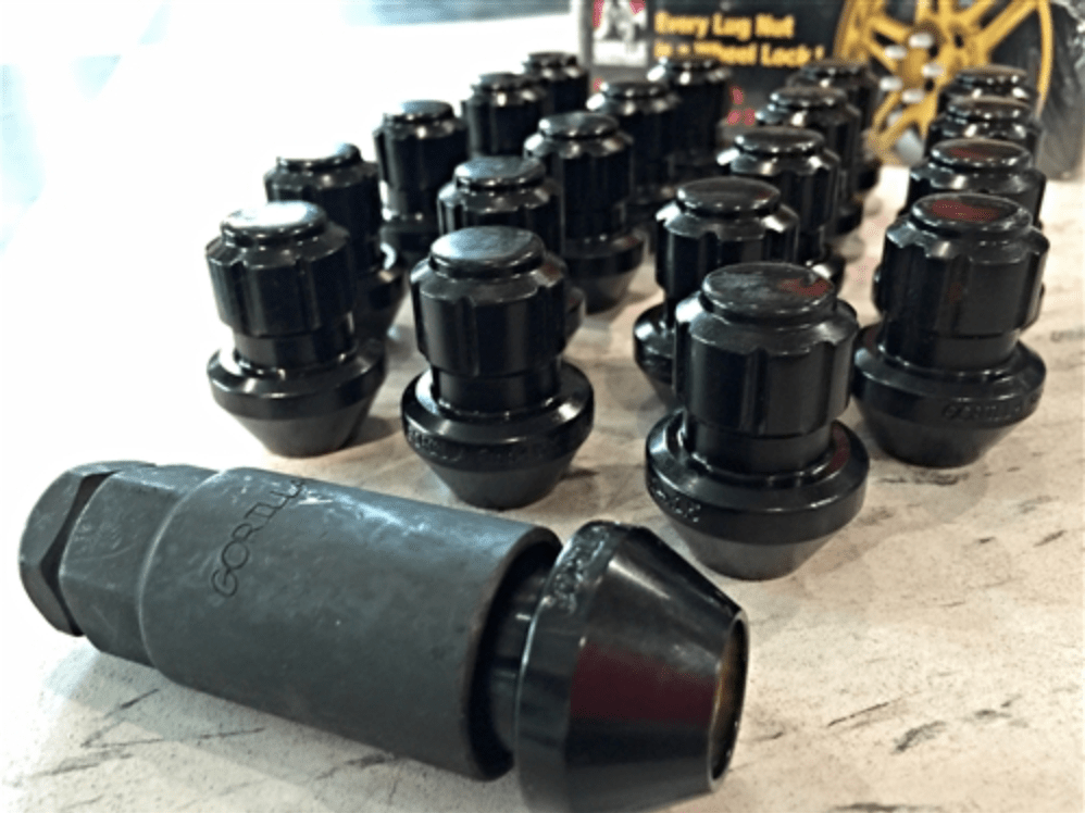 Gorilla 20 Black Locking Lug Nuts 2005 - 2023 Challenger/Charger - Speedlogix