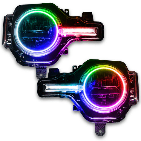 Oracle Headlight Halo Kit w/ DRL Bar ColorSHIFT 2021 - 2023 Bronco (Base Headlights) - Speedlogix