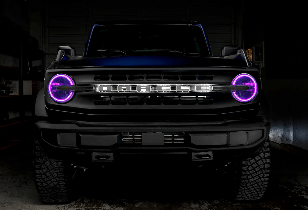 Oracle Headlight Halo Upgrade Kit RGB+W ColorSHIFT 2021 - 2023 Bronco (Signature Headlights) - Speedlogix