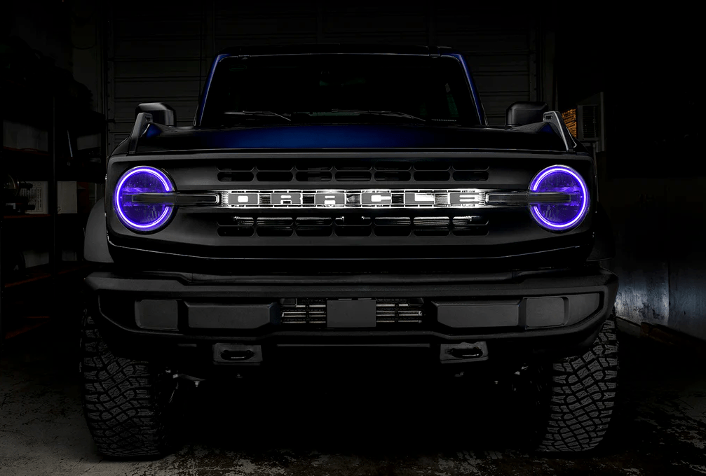 Oracle Headlight Halo Upgrade Kit RGB+W ColorSHIFT 2021 - 2023 Bronco (Signature Headlights) - Speedlogix