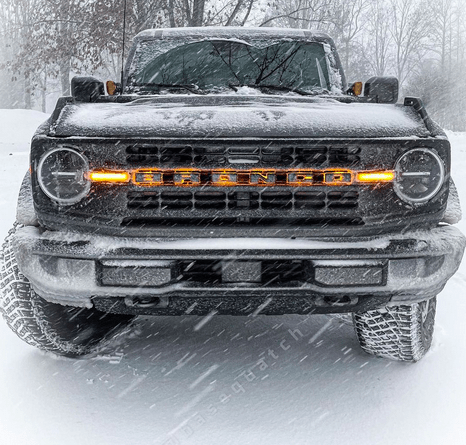 Oracle Illuminated Amber LED Letter Badges 2021 - 2023 Bronco - Speedlogix