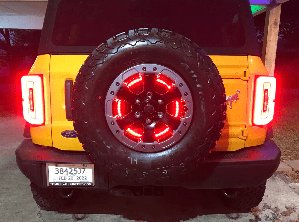 Oracle LED Illuminated Spare Tire Wheel Ring Third Brake Light 2021 - 2023 Bronco - Speedlogix